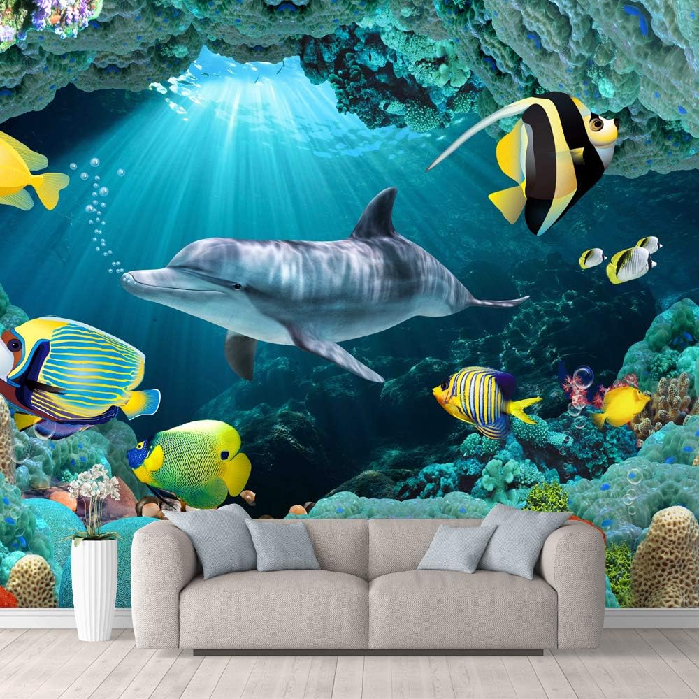 wall26 Wall Mural The Beautiful Undersea World Removable Self-Adhesive Large Wallpaper - 66x96 inches - - 