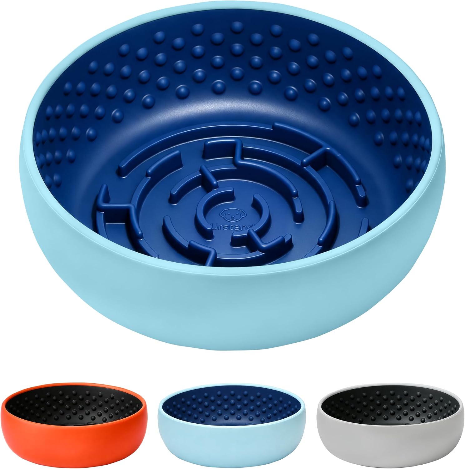 Silicone Slow Feeder Dog Bowl, 2-in-1 Lick Mat for Dogs, 1000ML. BPA-Free