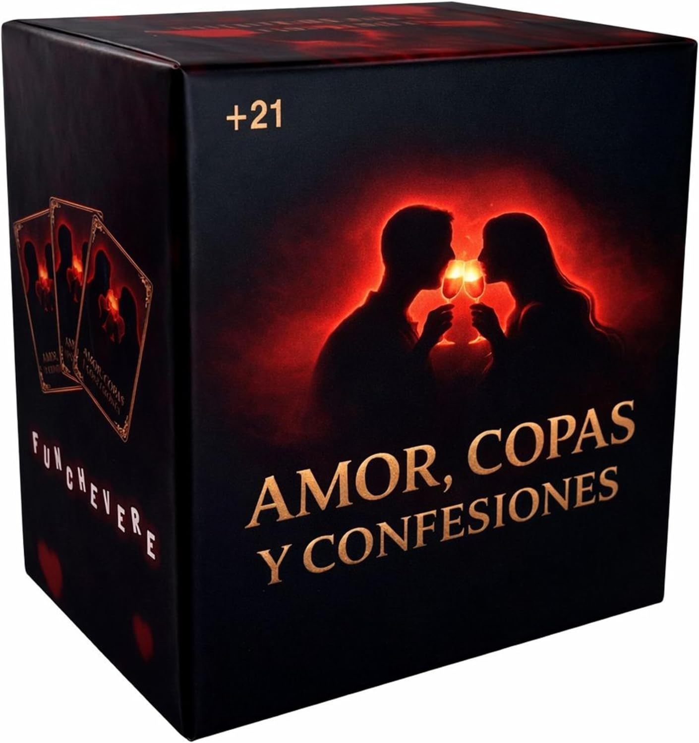 Amor, Copas y Confesiones Spanish Couples Card Game, Relationship-Building Conversation, Romantic Couples Card Game. Juego de Cartas para Parejas. Retos Romanticos, Ideal para Date Night