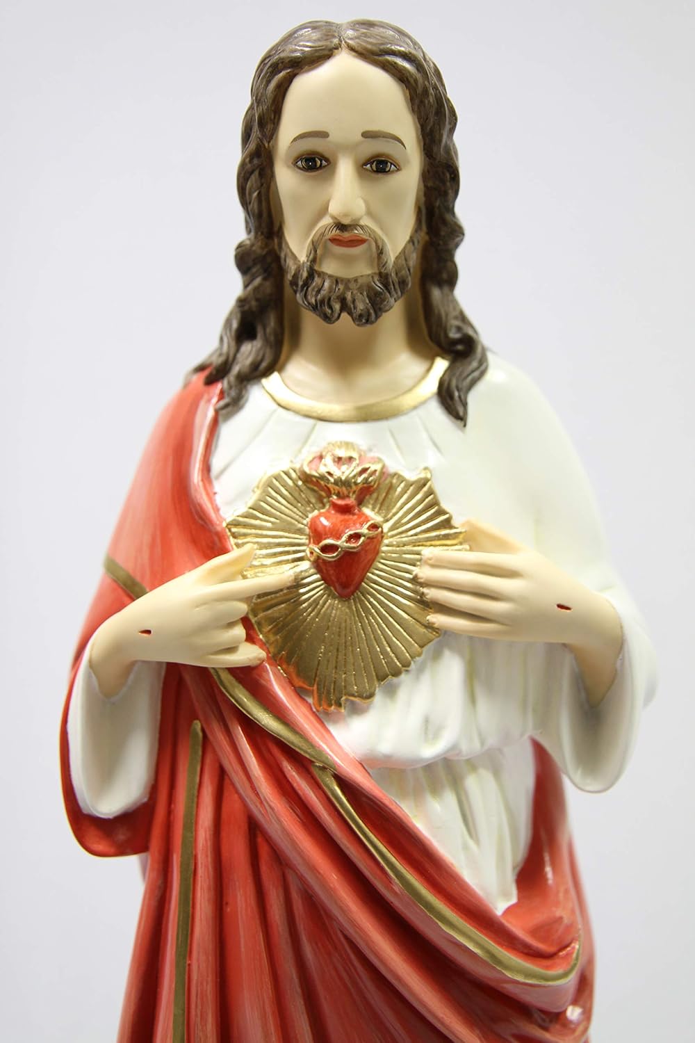Vittoria Collection 25 Inch Sacred Heart of Jesus Italian Statue Sculpture Made in Italy Indoor Outdoor Garden