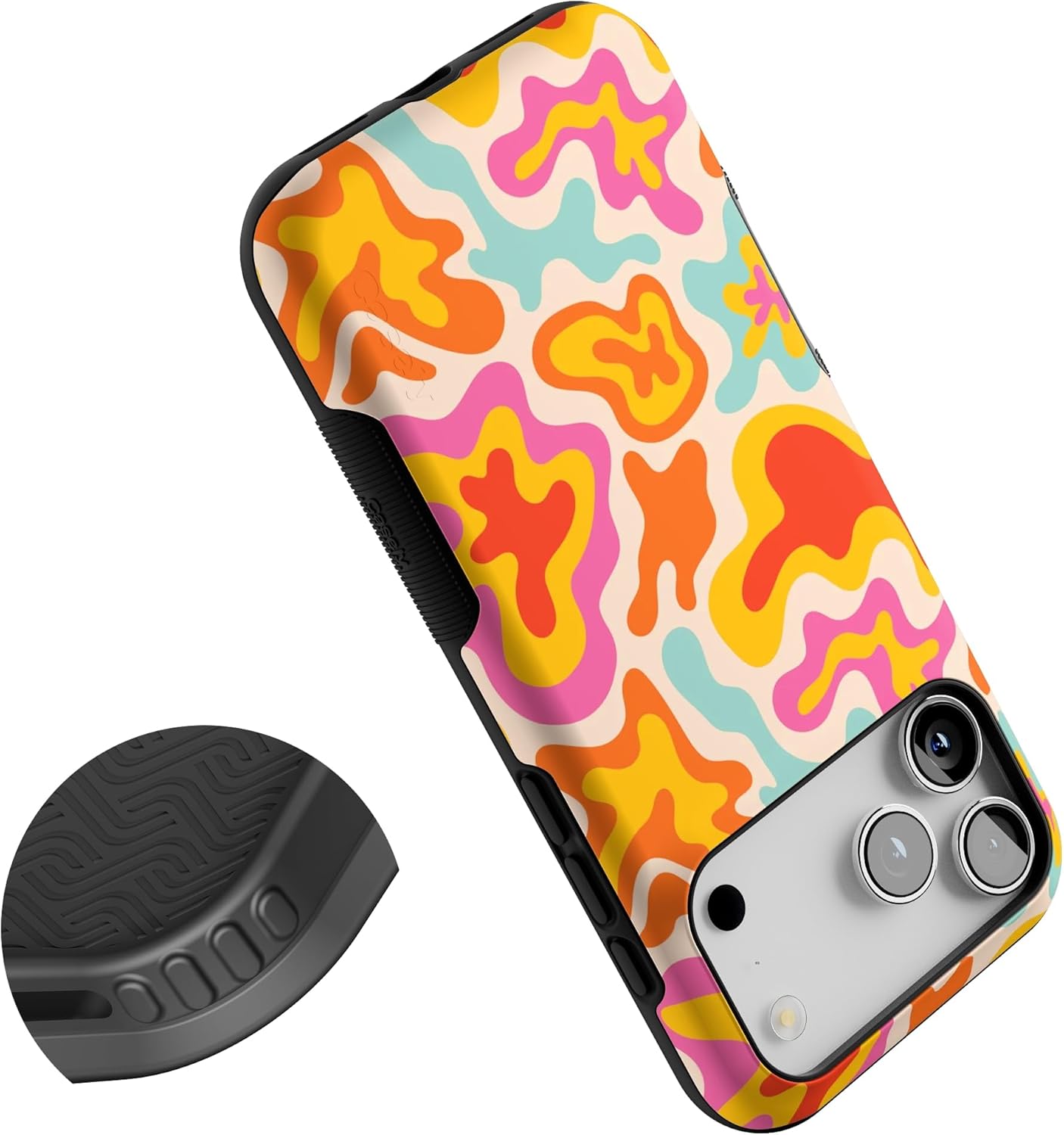 Casely iPhone 17 Pro Max Case | Tropical Color Splash | Abstract Retro | Bold Protective Design | Compatible with MagSafe