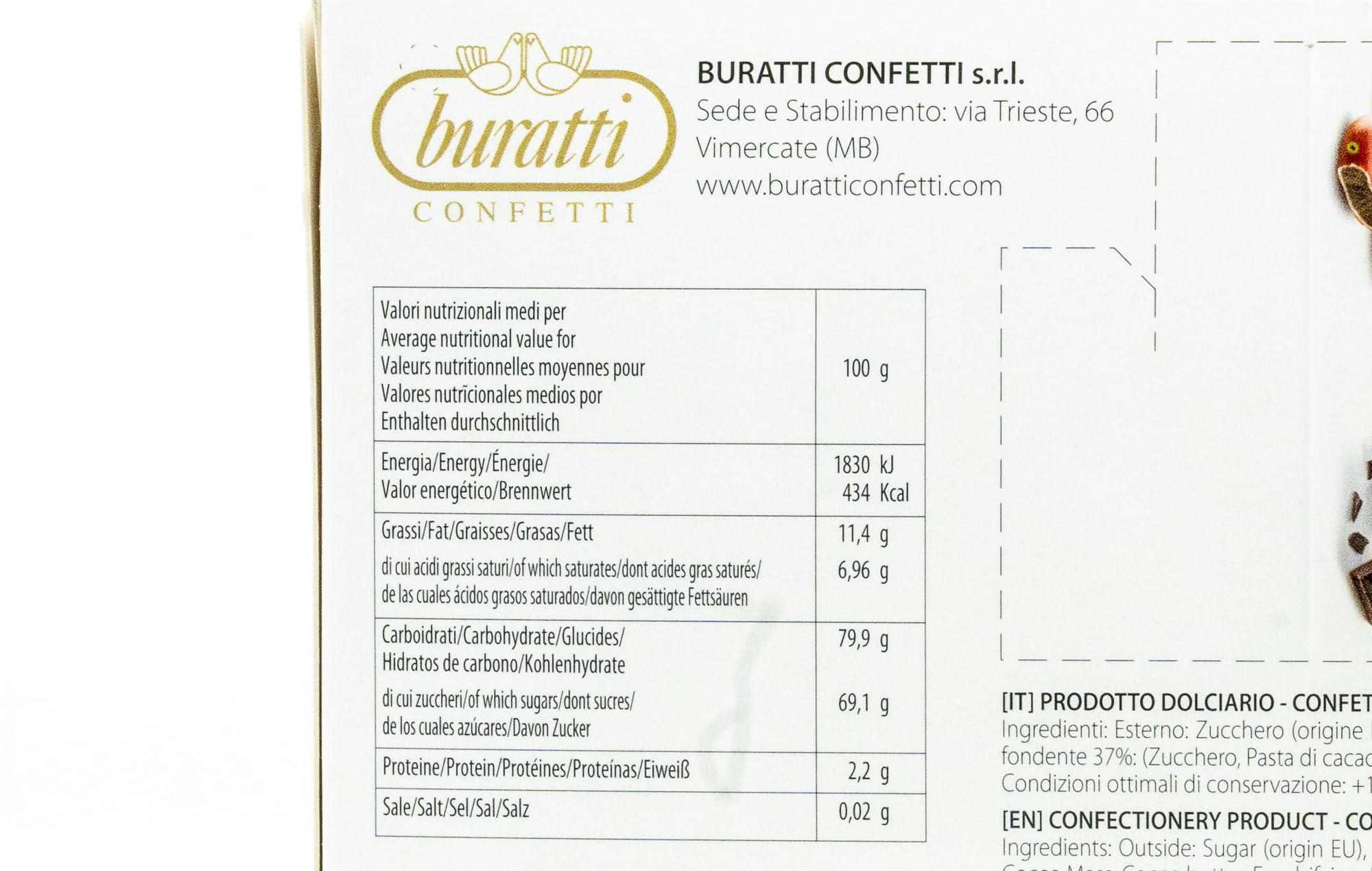 Buratti Confetti Chocolates Azucarados De Verano 1000 g