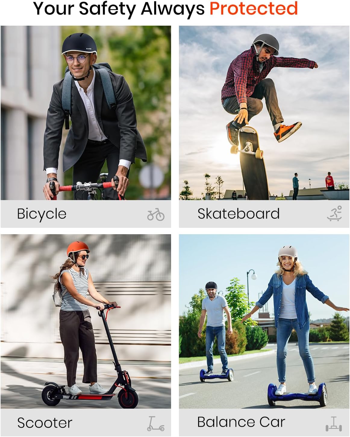 Bike Helmet for Adults with Rechargeable Rear Light, Adjustable Cycling Helmet for Men Women Youth - Safety Certified for Bicycle, Skateboard, Road Bike & Commuting - Image 7