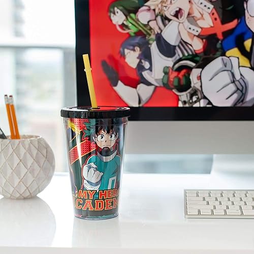 Miniatura 6 de My Hero Academia Vaso de plástico  Mercancía de anime y manga con licencia  16 onzas de plástico sin BPA  Perfecto para el hogar, la escuela, viajes