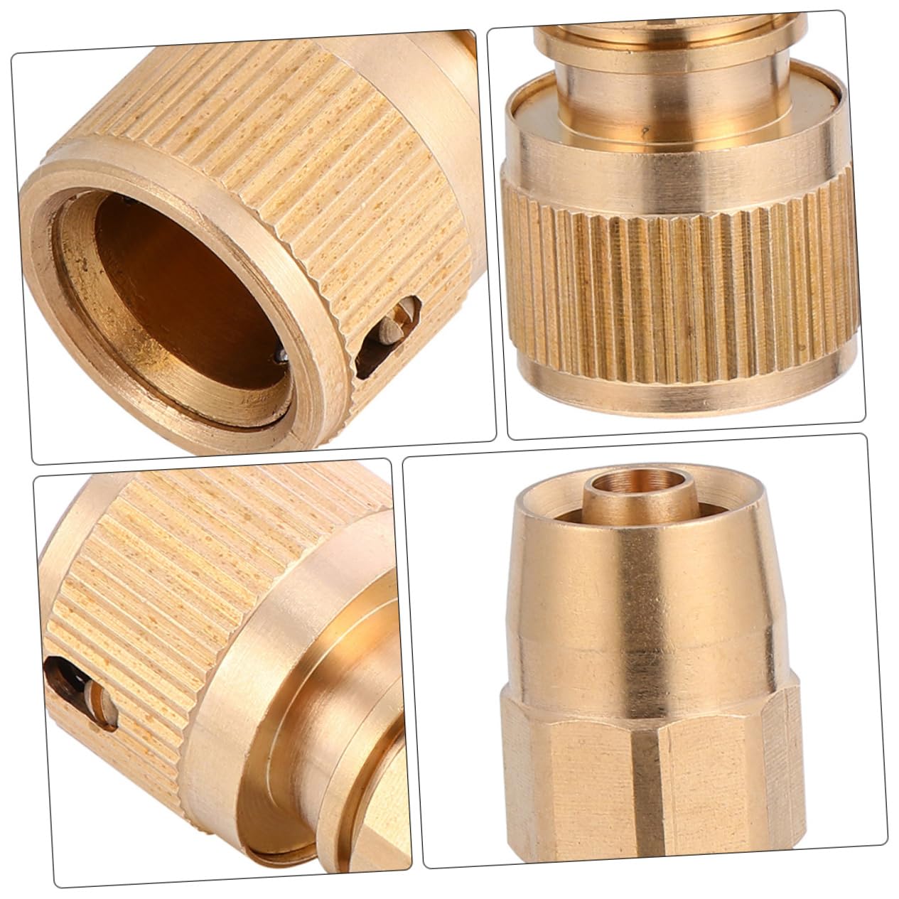 Raccord Tuyau D'arrosage 16mm, Adaptateur Mâle en Laiton Fileté 4pcs