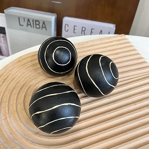 Miniatura 2 de vskikris Juego de 6 orbes decorativos para cuencos y jarrones, bola redonda de resina de 2.6 pulgadas para sala, comedor, mesa de café, centro de