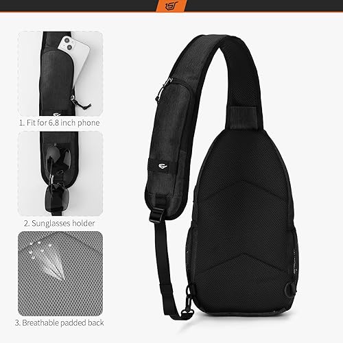 Miniatura 3 de SKYSPER Mochila cruzada - Mochila cruzada en el pecho, bolsa cruzada para viajes, senderismo, casual, mochila para mujeres y hombres