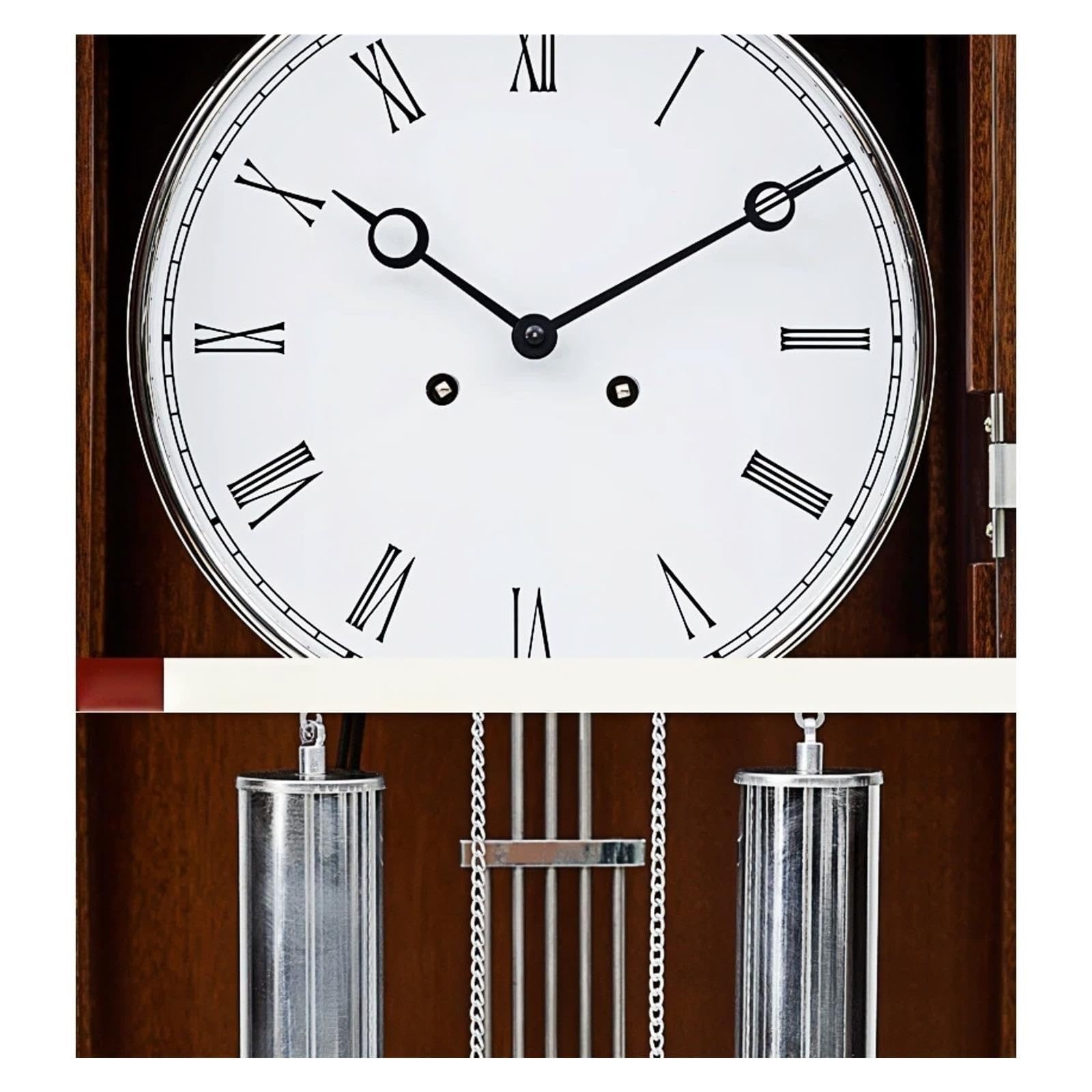 Reloj de abuelo Péndulo mecánico del reloj de pie del piso de madera