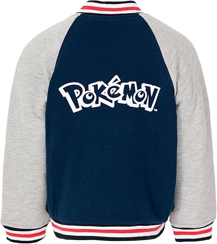 Miniatura 3 de Pokemon Chaqueta universitaria de felpa francesa con cremallera, tallas de niño pequeño a niño grande (4-18-20)