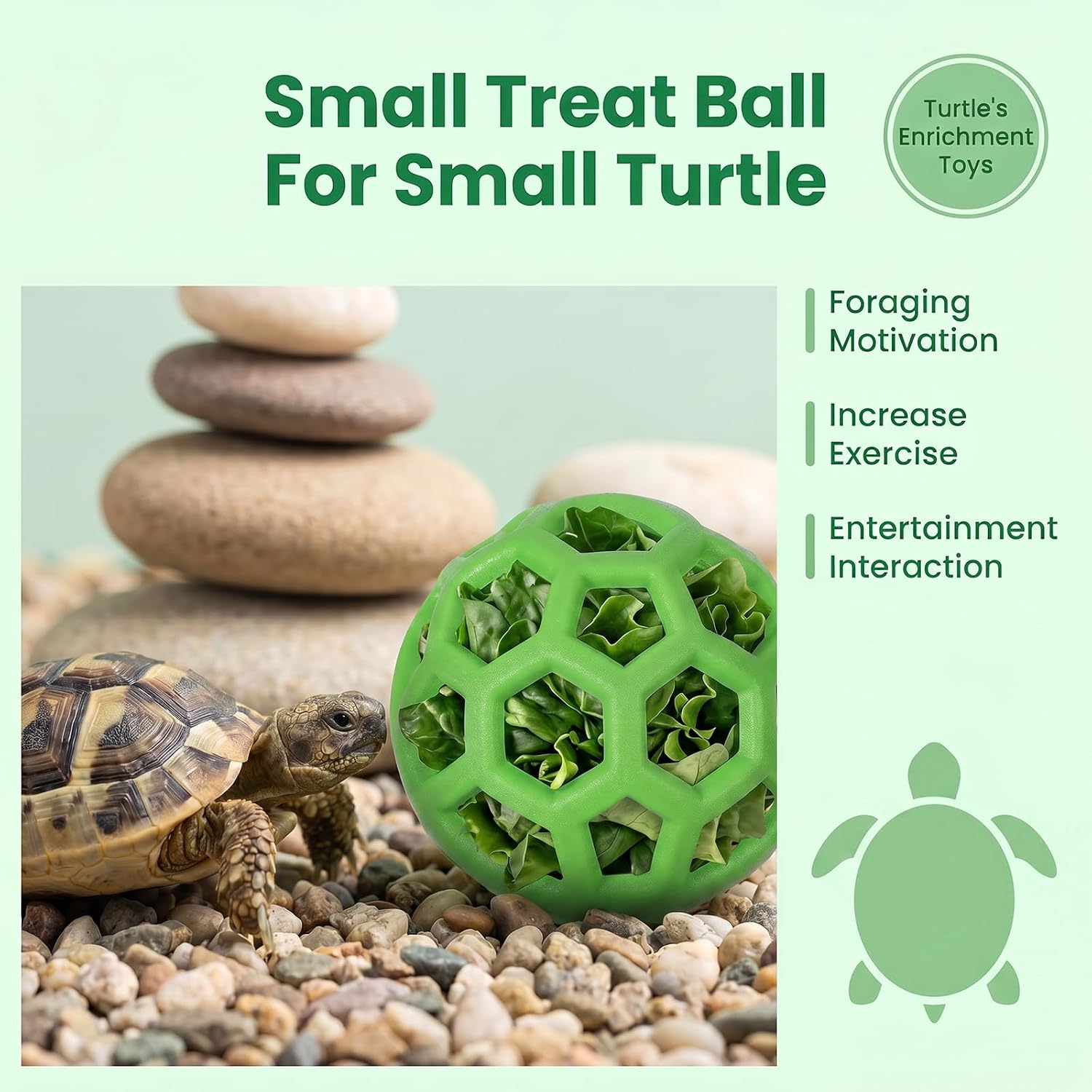 Turtle Feeder Ball, Slow Feeder Foraging Toy forTurtle Tortoise image 4