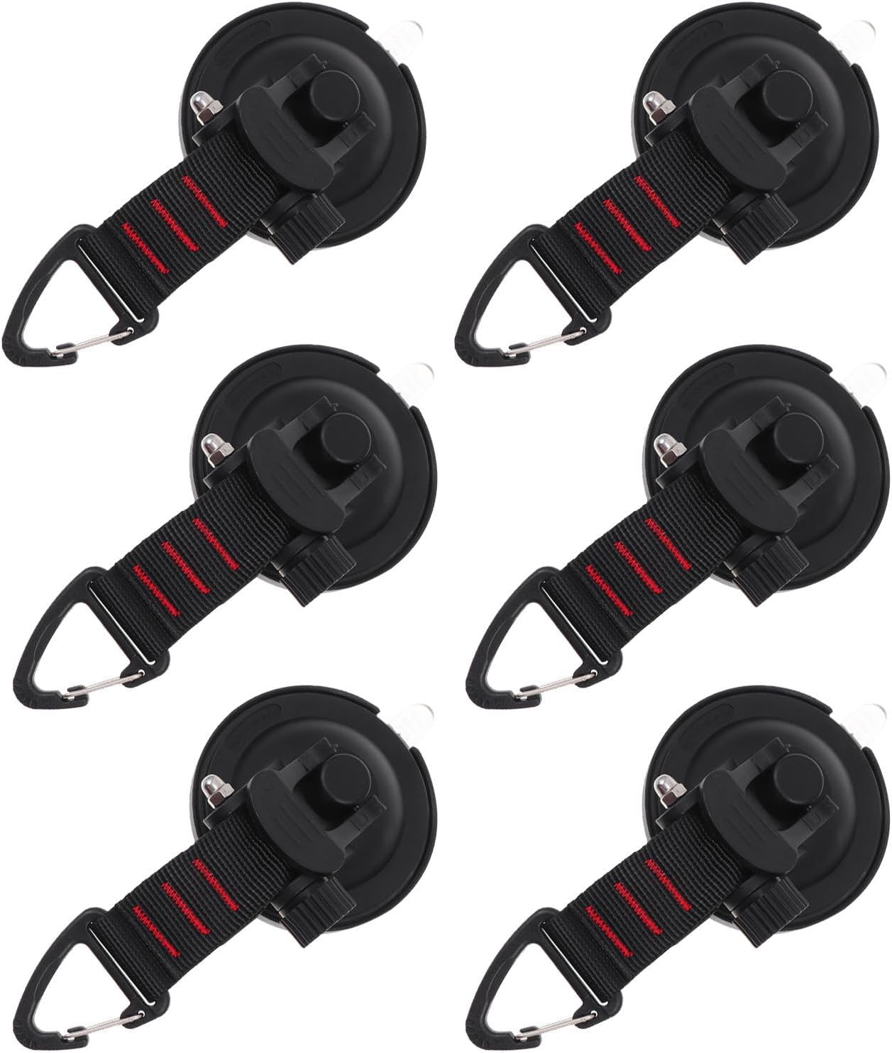 Baluue 6pcs Heavy Duty Suction Cup Hooks for Car Awning Camping Tie