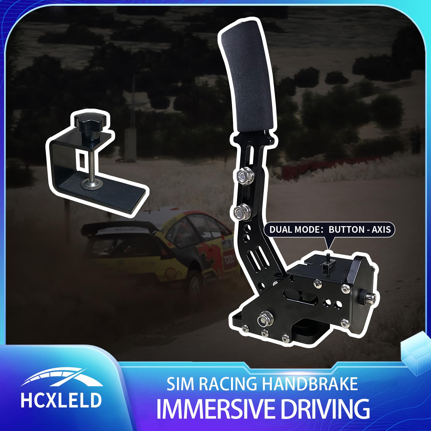 HCXLELD Sim Racing Handbrake, G29 T300RS Racing Wheel Compatible with PS4/PS5, G920 TX Racing Wheel Compatible with XBOX Series X/S, XBOX One, and included table clamp