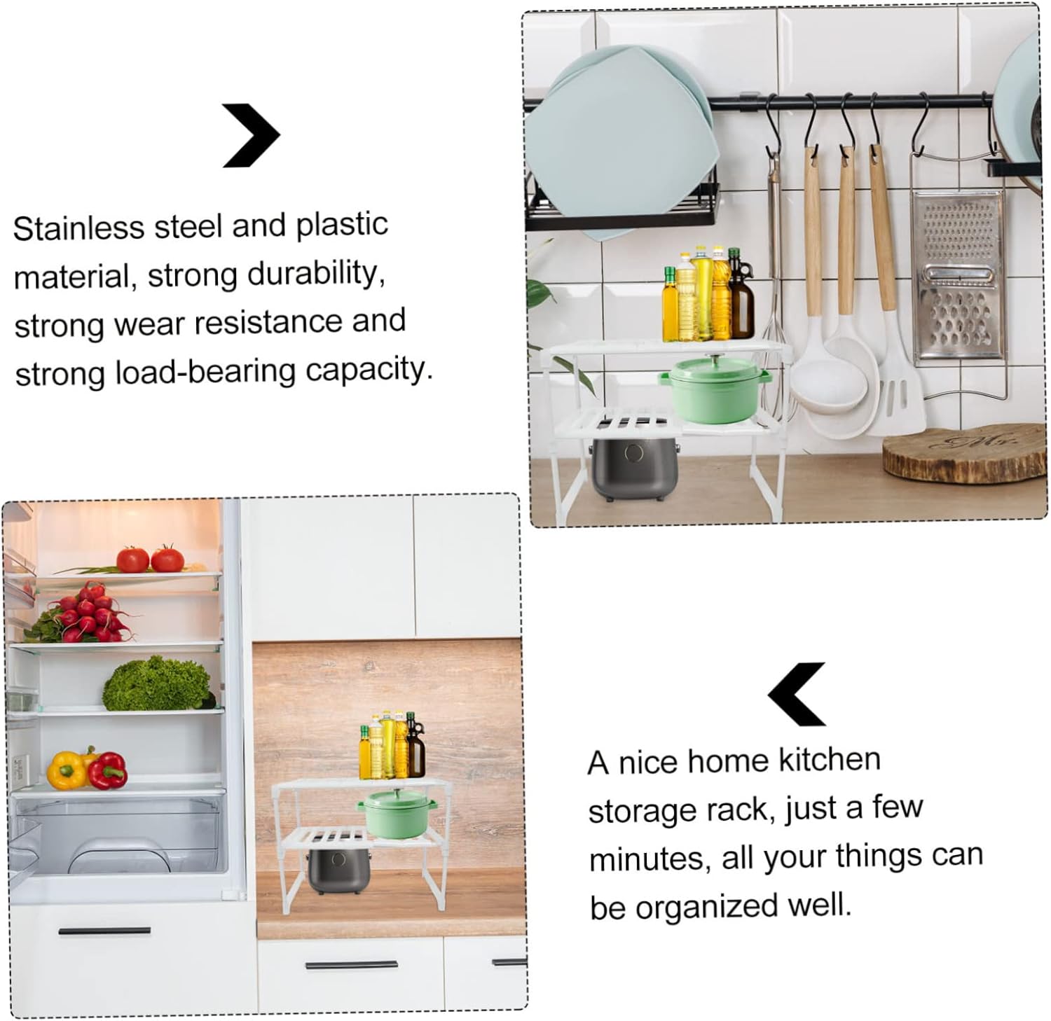 Pull Out Under Sink Organizer Kitchen Storage Rack Multi-use Organizer