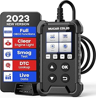 MUCAR CDL20 OBD2 Scanner Check Engine Code Reader CAN Diagnostic Scan Tool with Full OBDII Functions for All Cars, O2 Sensor, DTC Lookup, EVAP, I/M Readiness