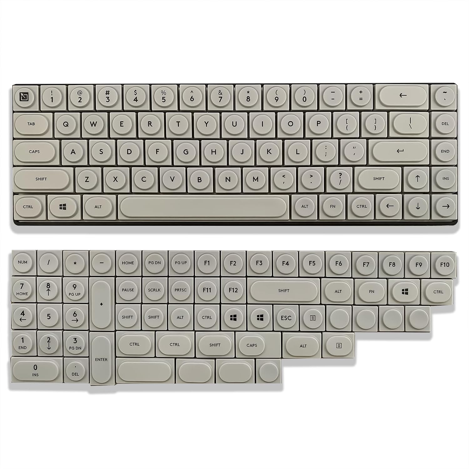 Low Profile Key Caps for Mx Mechanical Keyboard,Minimalist Aesthetic Custom Keycaps,PBT Material,Suitable for Cross axis Keyboards.(Egg Blue)