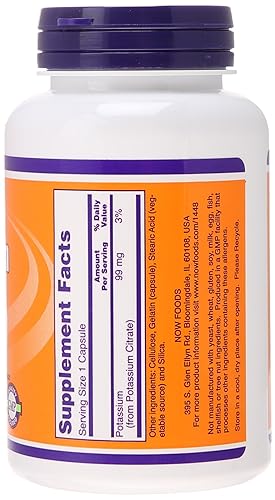 Miniatura 3 de NOW Citrato de Potasio 99 mg,180 Cápsulas