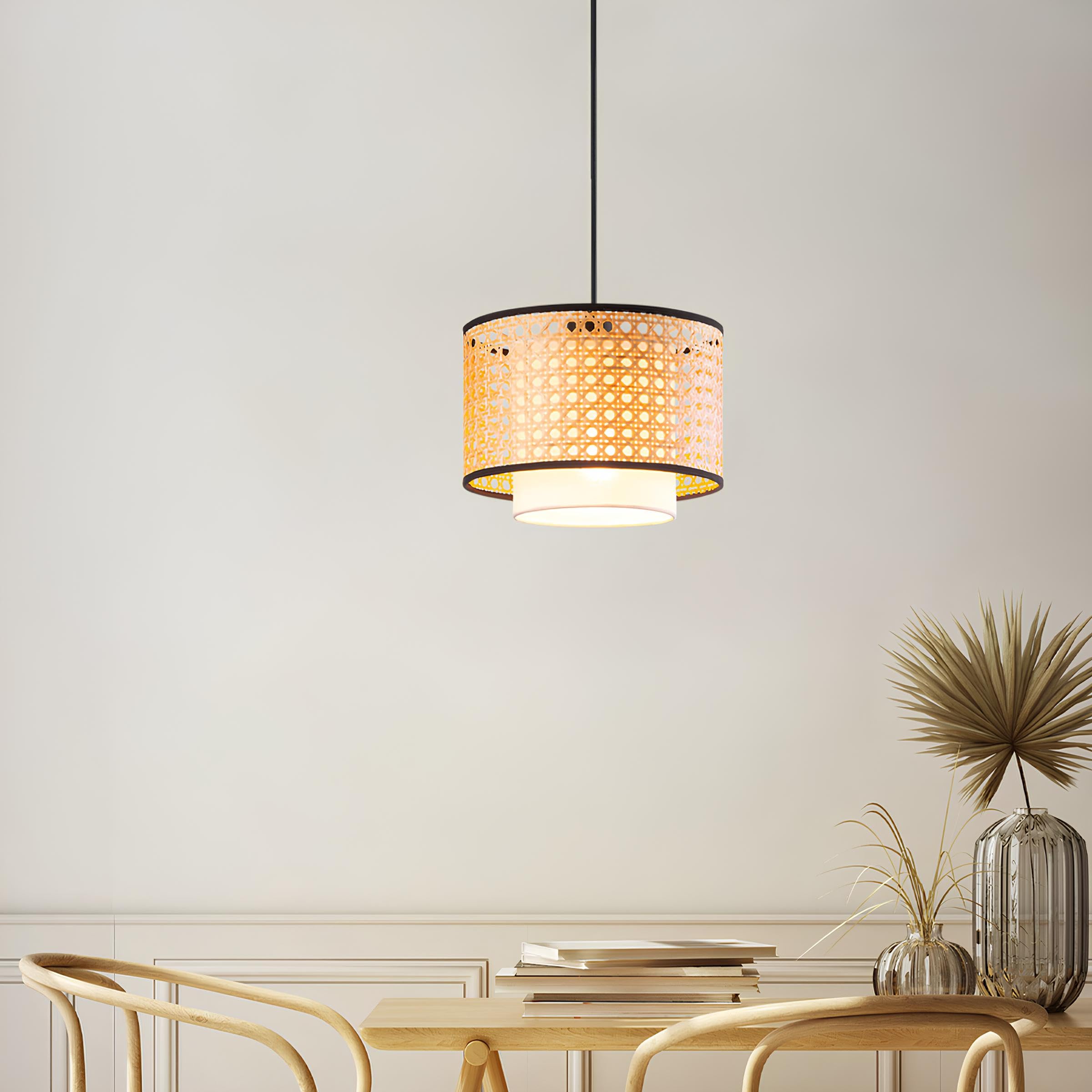 AKWAY Bamboo hanging lamp for living room | Rattan hanging lamp for Drawing room | cane pendant light for home decoration (9" Dia x 7" H) (Bulb not Included)(1 UNIT) (B0CYP3C4JV) Amazon Price History, Amazon Price Tracker