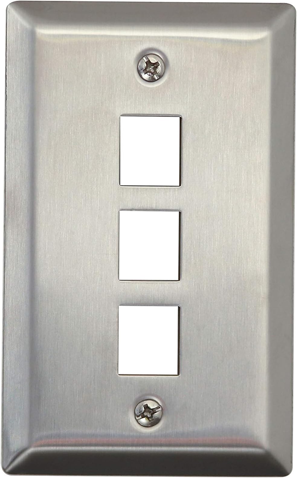 Networx Keystone Wall Plates (3 PORT, STAINLESS STEEL)