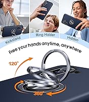 Vista 2 de JAME Funda para teléfono Samsung Galaxy A17/A26 5G con protector de pantalla [2 paquetes] Soporte de anillo Soporte Doble Capa Grado Militar a