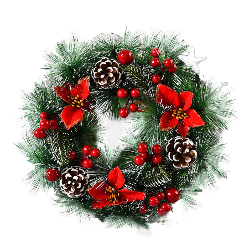 Amazon.com: 13 Inch Pre-Lit Artificial Christmas Wreath with LED