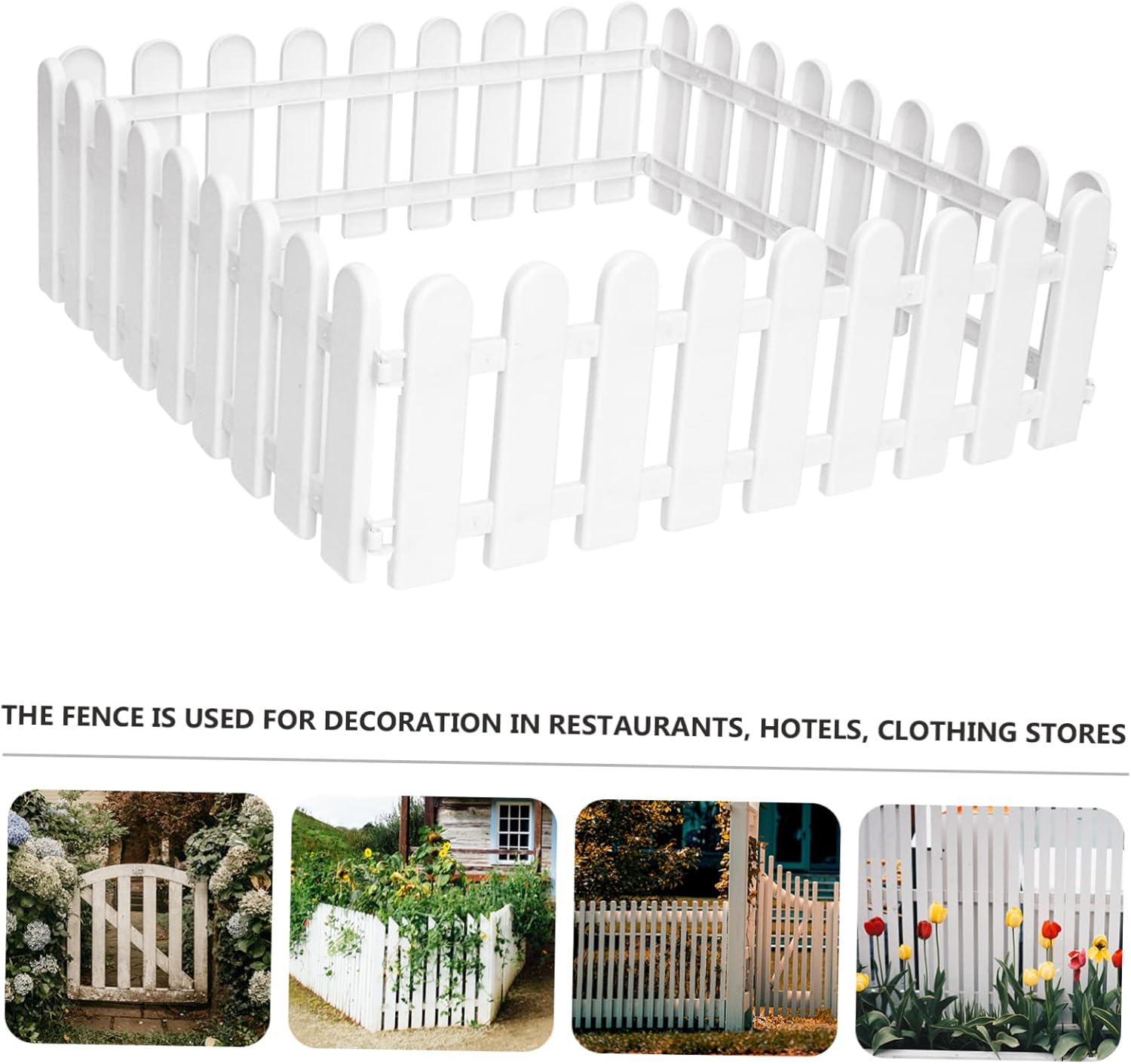 Decorative Fence Panels 8pc Set Garden Crawl Villa Yard Fence Easy to Install for Outdoor Decor