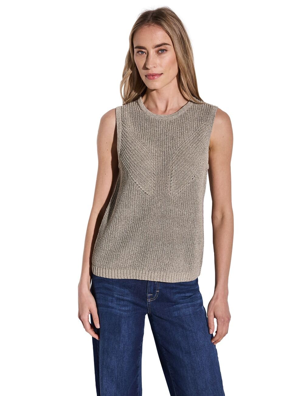 Street One Damen Schimmerndes Stricktop