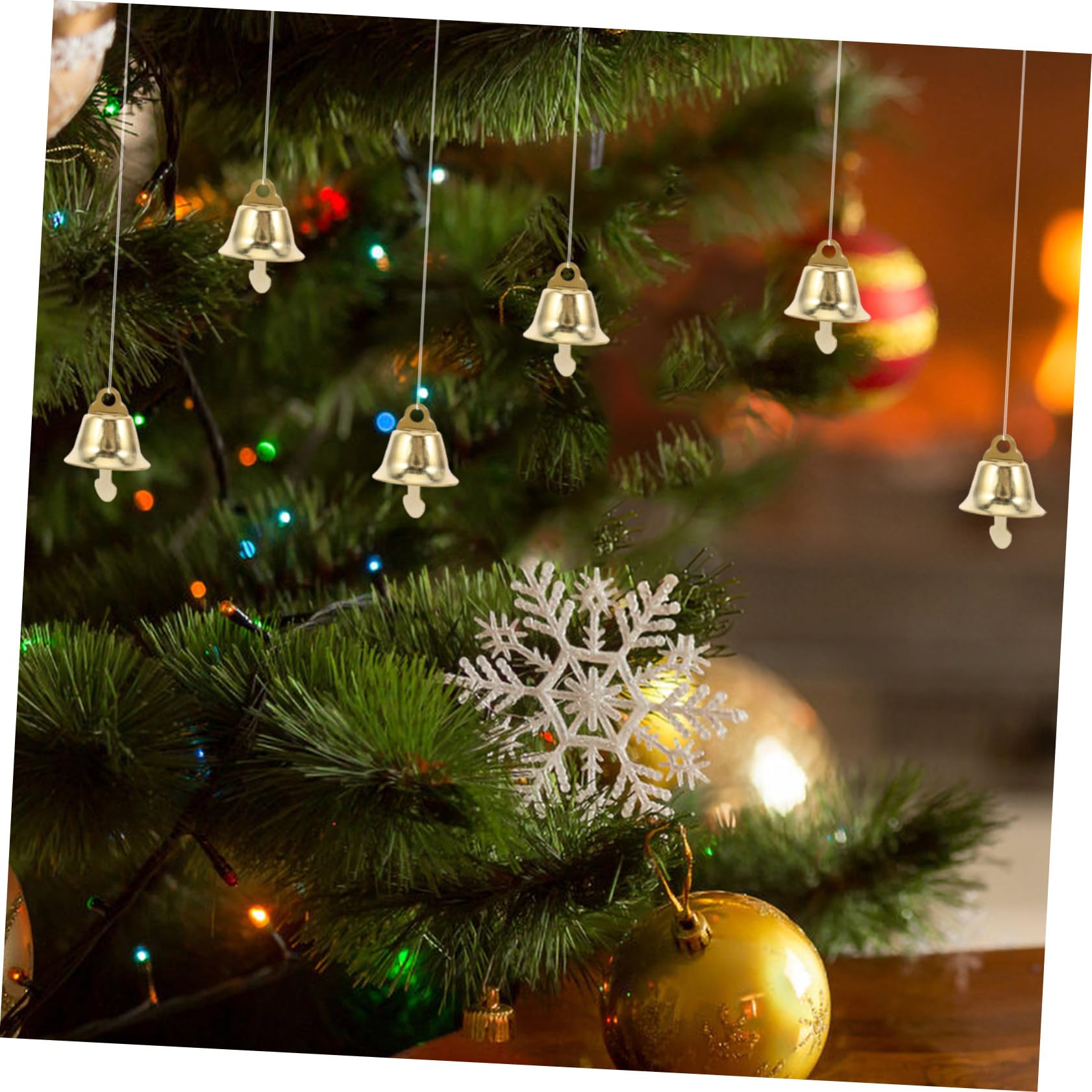 LIFKOME 120 Pezzi Mini Campanellini Dorati per Addobbi Natalizi Pendenti Campane Fai da Te per Decorazioni Albero di Natale e Accessori Campanelle DIY