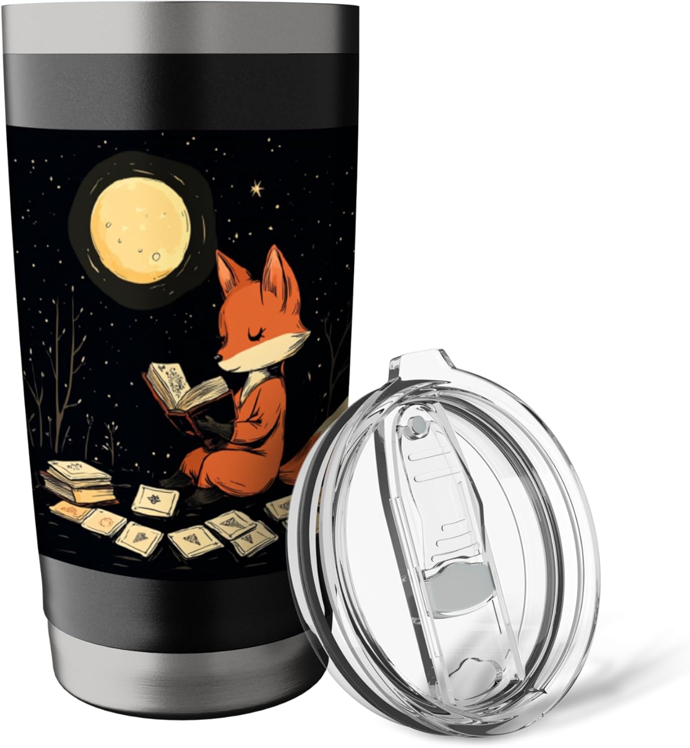 Fox Lover Vixen Foxes Wildlife Animal Foxes Stainless Steel Insulated Tumbler - Image 5