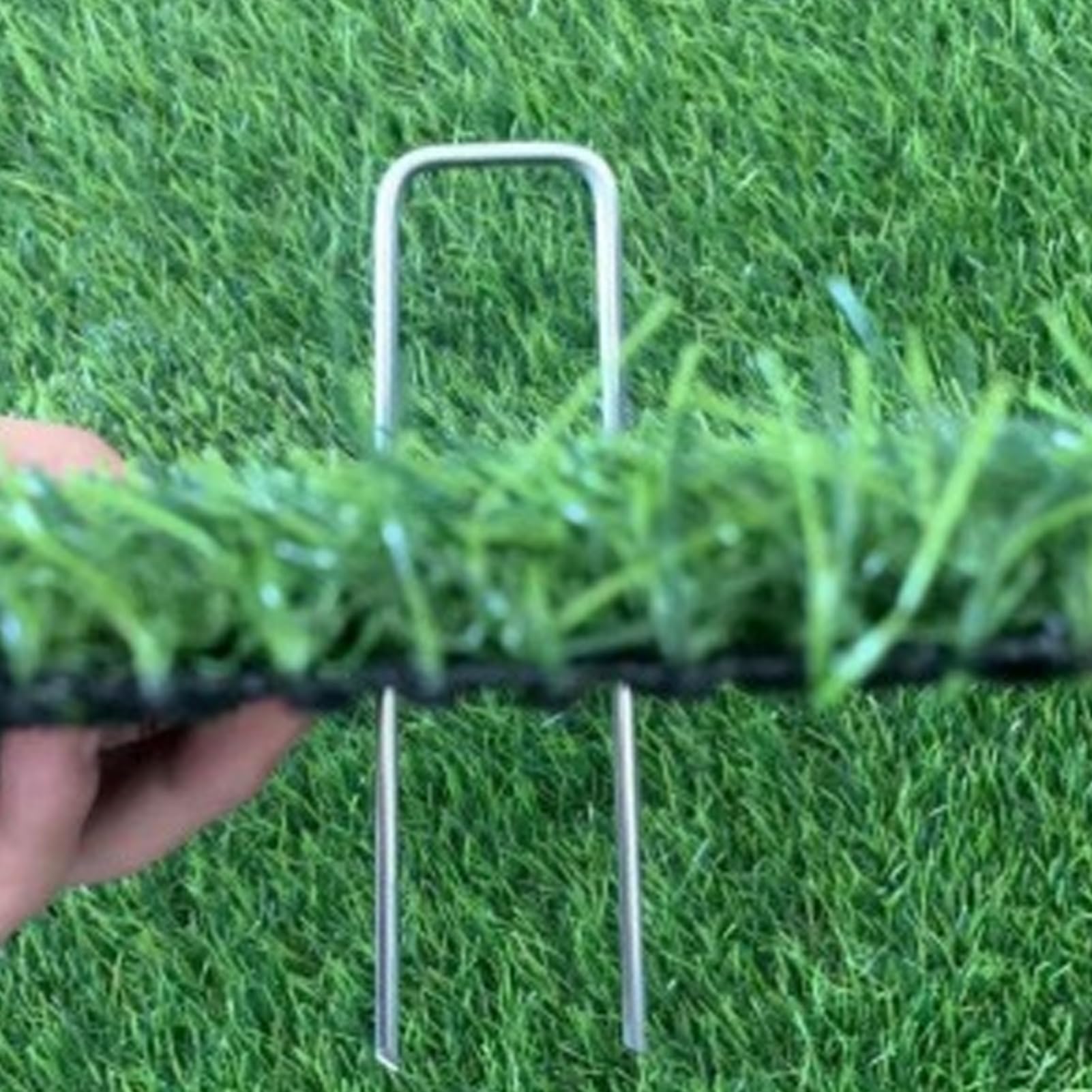 100 picchetti da giardino in acciaio galvanizzato a forma di U, per geotessile, prato, patio, paesaggistica, barriera, tessuto per irrigazione