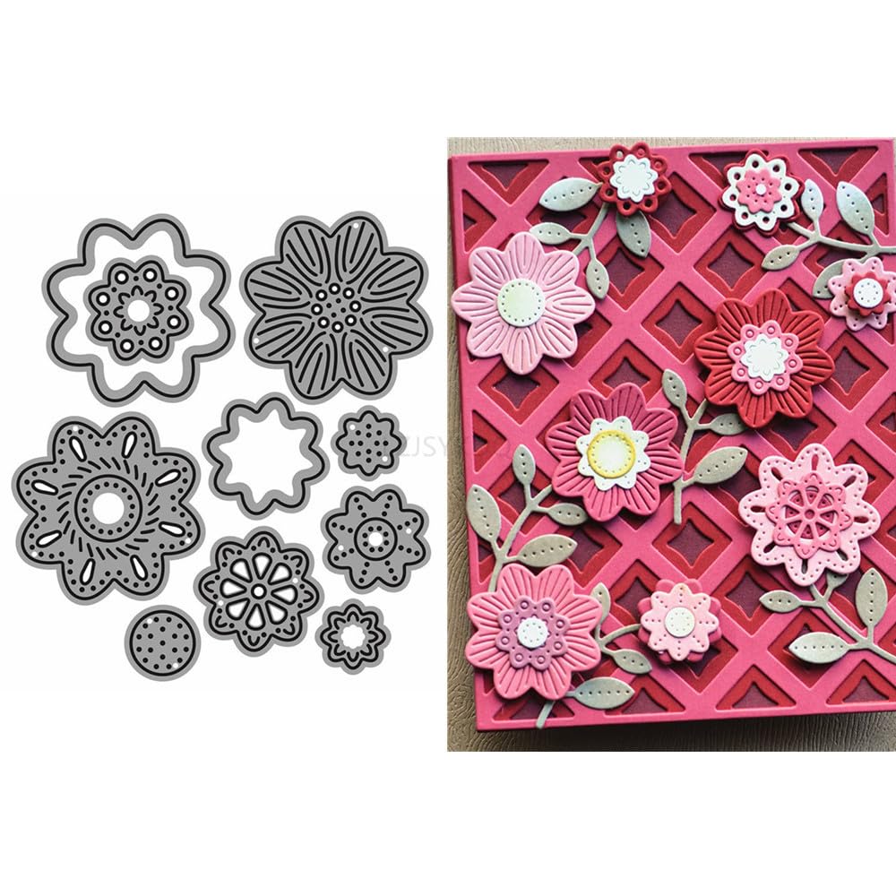 Flowers Plant Metal Die Cuts for Card Making
