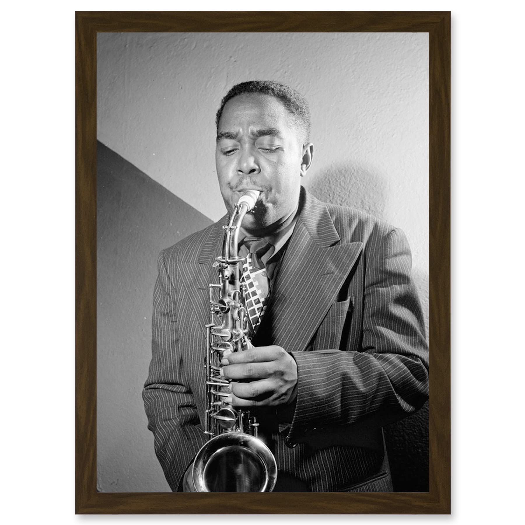 Artery8 Jazz Saxophonist Geburtstagskarte – Abstraktes Design, 17,5x12,5 Cm, Luxuriöses Papier