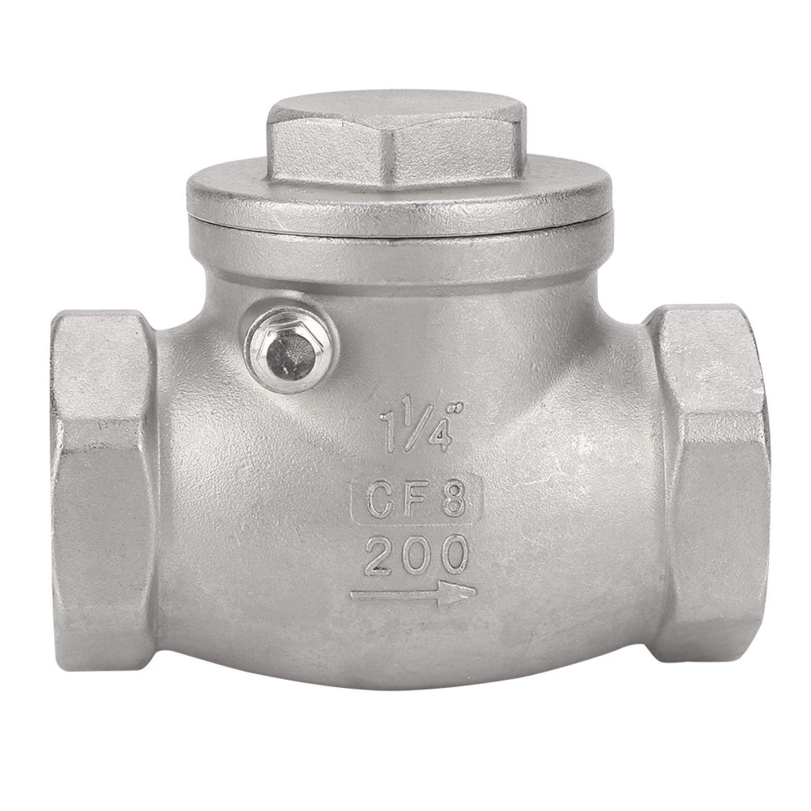 Ubervia® Swing Check Valve, Sturdy DN32 Check Valve, Stainless Steel for Oil Water
