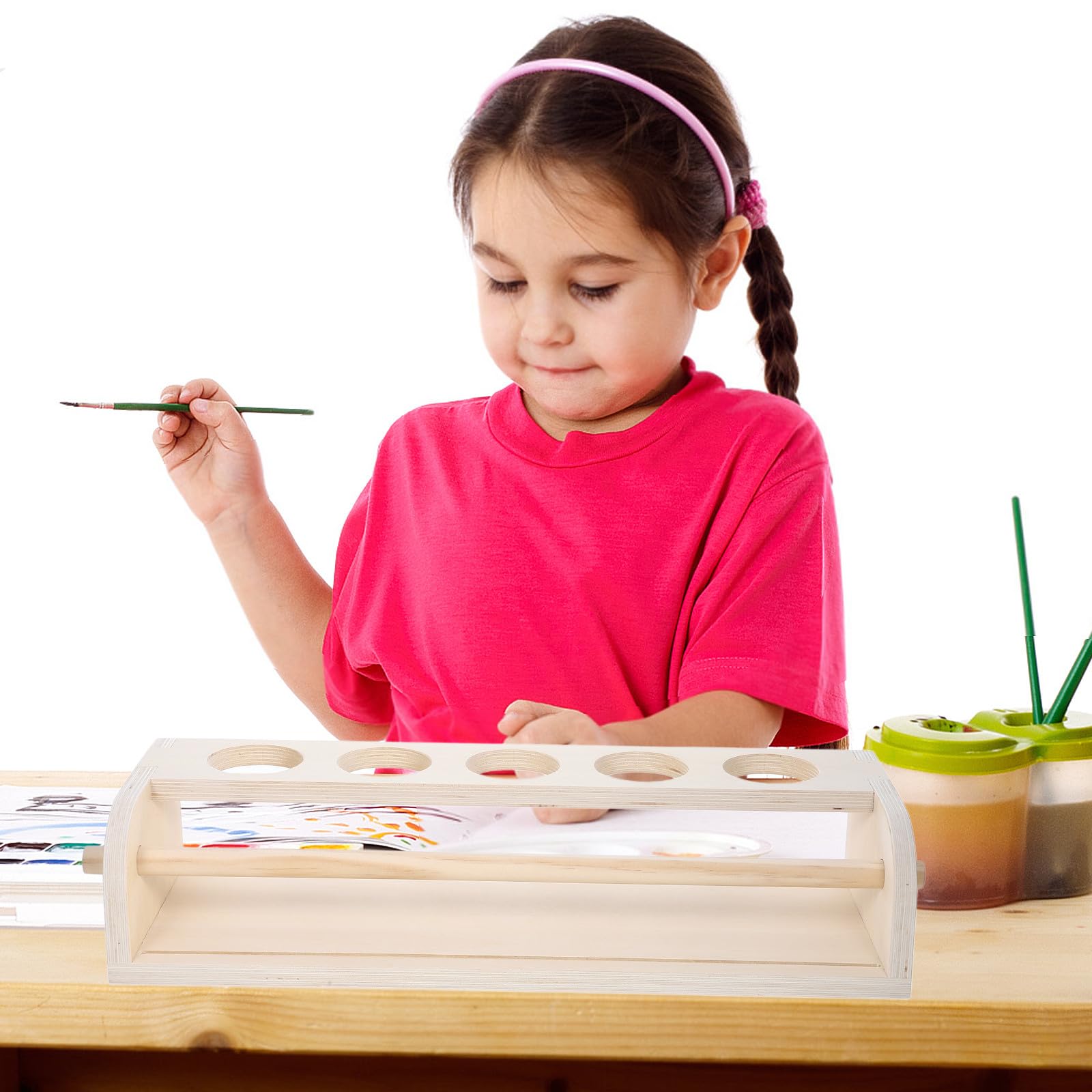 Holz Staffelei für Schriftrollen Kinder Tischständer für Rollbilder Malzubehör Kreativset Spielzimmer Kunstdisplay