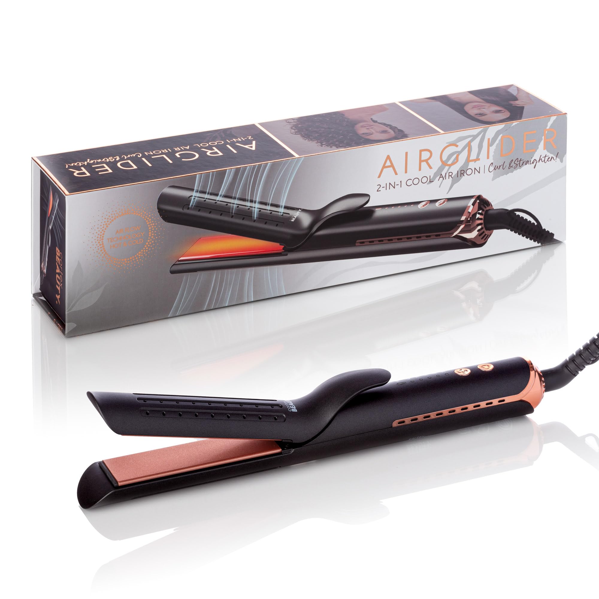Amazon.com : Cortex Beauty AirGlider 2-in-1 Cool Air Flat  display picture 2