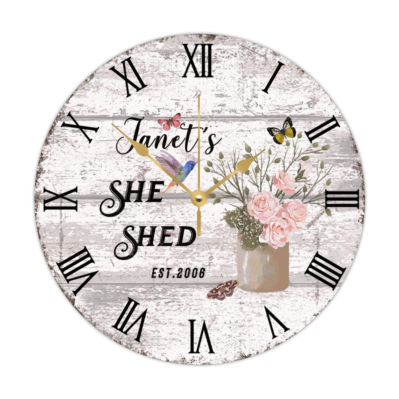 Horloge en bois silencieuse pour chambre et pièce de repos rétro