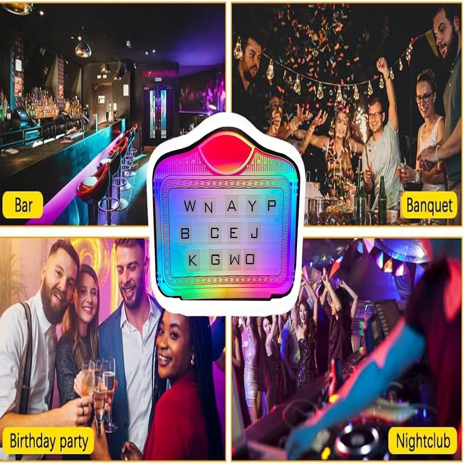 Bottle Service Sign VIP,Hand Holding Luminous LED Presenter,Customized Logo Board Bottle Presenter,Light Box Sign with Letters Numbers A