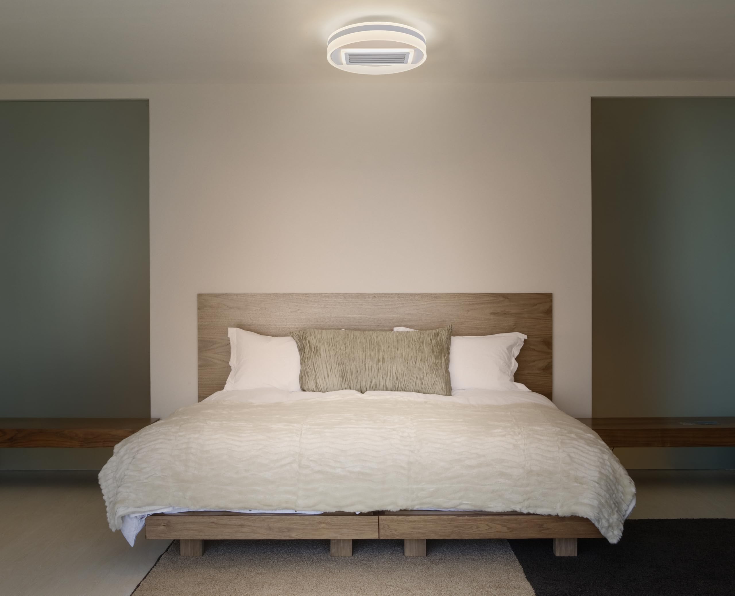 LEDVANCE Plafón/ventilador en forma de anillo; 55W; CCT; IP20 para uso | , Ceiling Fans with Lighting, 500.00 Millimetres dia, 30000 Hours, Paquete de 1