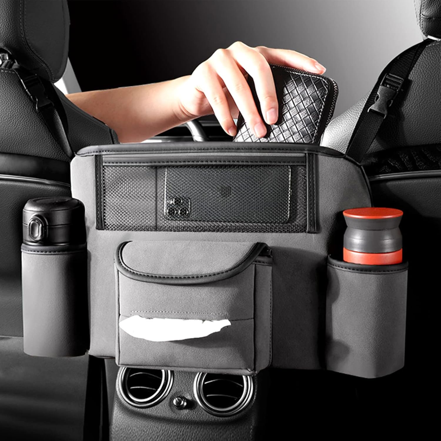 Car Pocket Handbag Holder Between Seats,Large Capacity Car