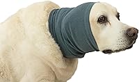 Vista 1 de Cubierta calmante para las orejas de perro, orejeras de perro con ansiedad y ruido, protección contra el ruido, para baño, color azul, M