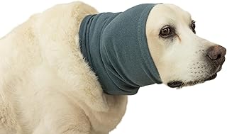 Noise Reduction Ear Cover Snood,Soothing Calm Anti Anxiety Relief Surgery Recovery Dog Ear Cover Navy L