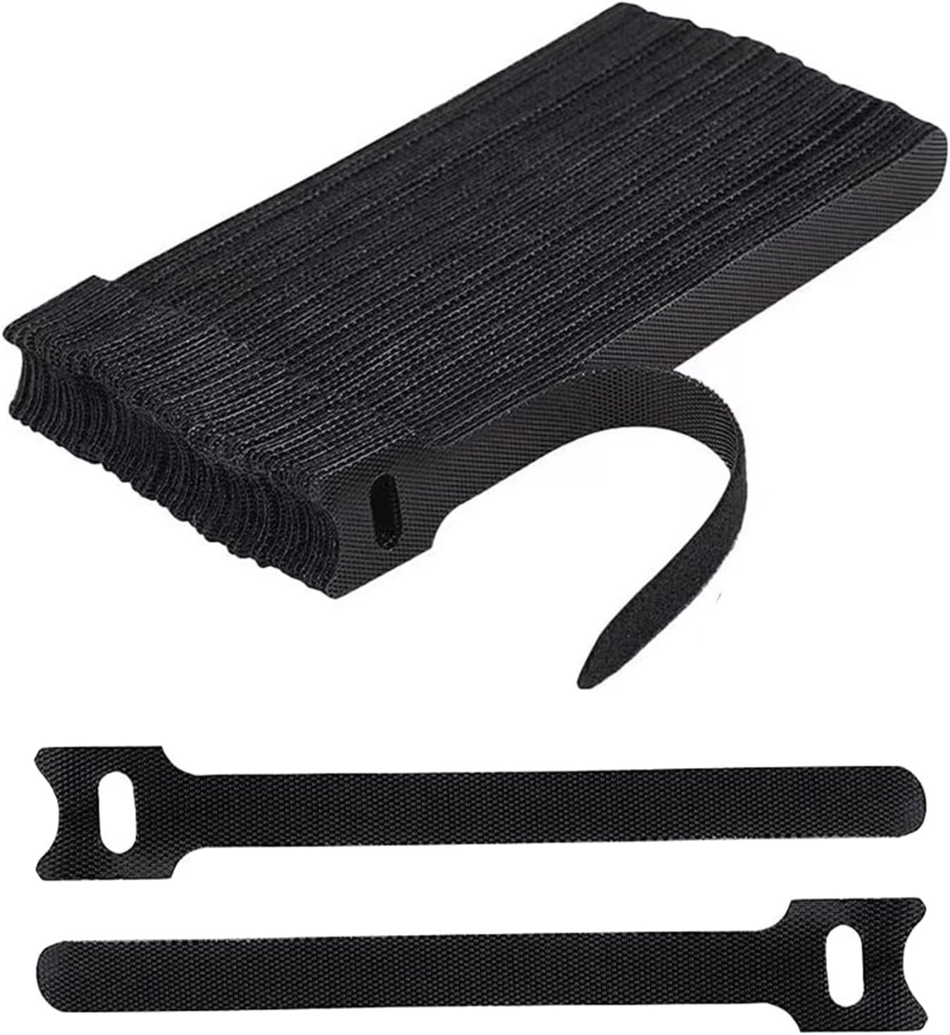 100 Pcs 6-Inch Reusable Hook and Loop Ties: Versatile Cable Management Solution & Ideal Gardening Fasteners - Dual-use Cord Wraps & Plant Ties