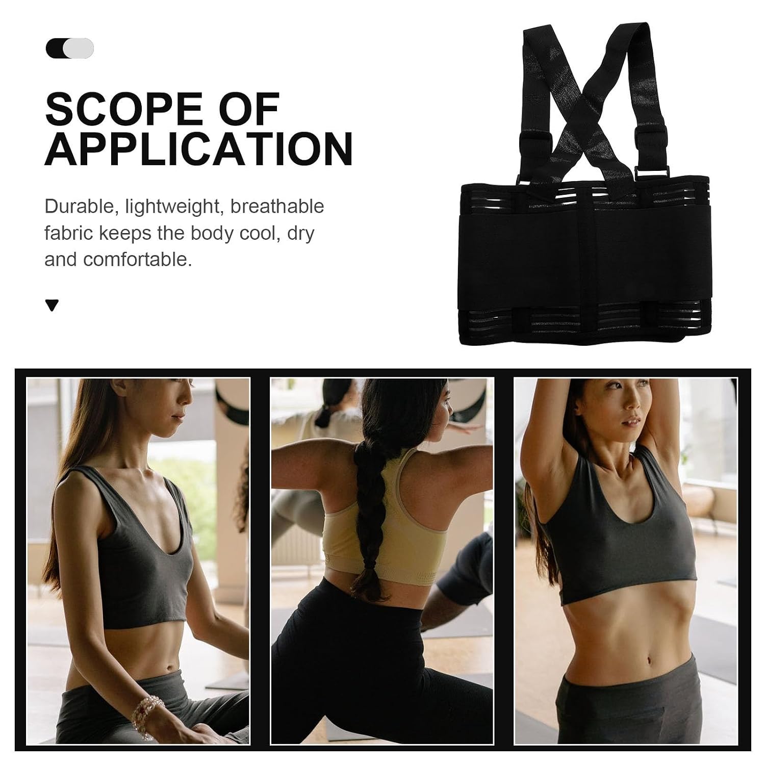 TEHAUX Rib Chest Support Brace for Broken Ribs and Sternum Injuries, Elastic Fabric Belt with Dispersed Force Function, Lightweight Design for Men and Women