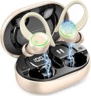 Foto di Matast Cuffie Bluetooth 5.4 Sport, Auricolari Bluetooth con 6D Bass Stereo, HiFi Cuffiette LED, In Ear Cancellazione Rumore ENC e 4 HD Mics
