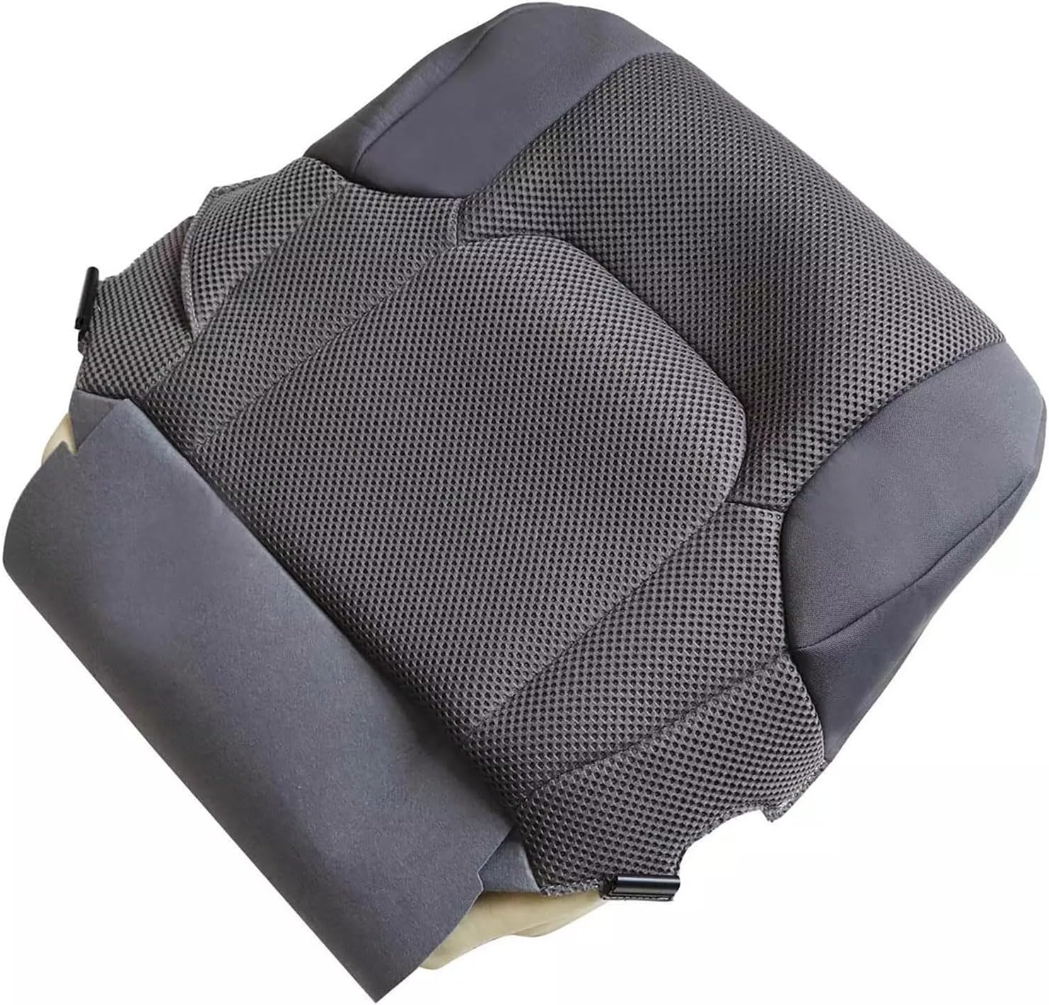 Front Driver and Passenger Seat Cover Set Compatible for Nissan Frontier 2005-2019, Cloth Bottom and Backrest Replacement, Gray