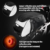 Vista 2 de WOTOW Bolsa reflectante para portaequipajes trasero, alforjas para sillín de bicicleta resistentes al agua para bicicletas Ebike, maletero