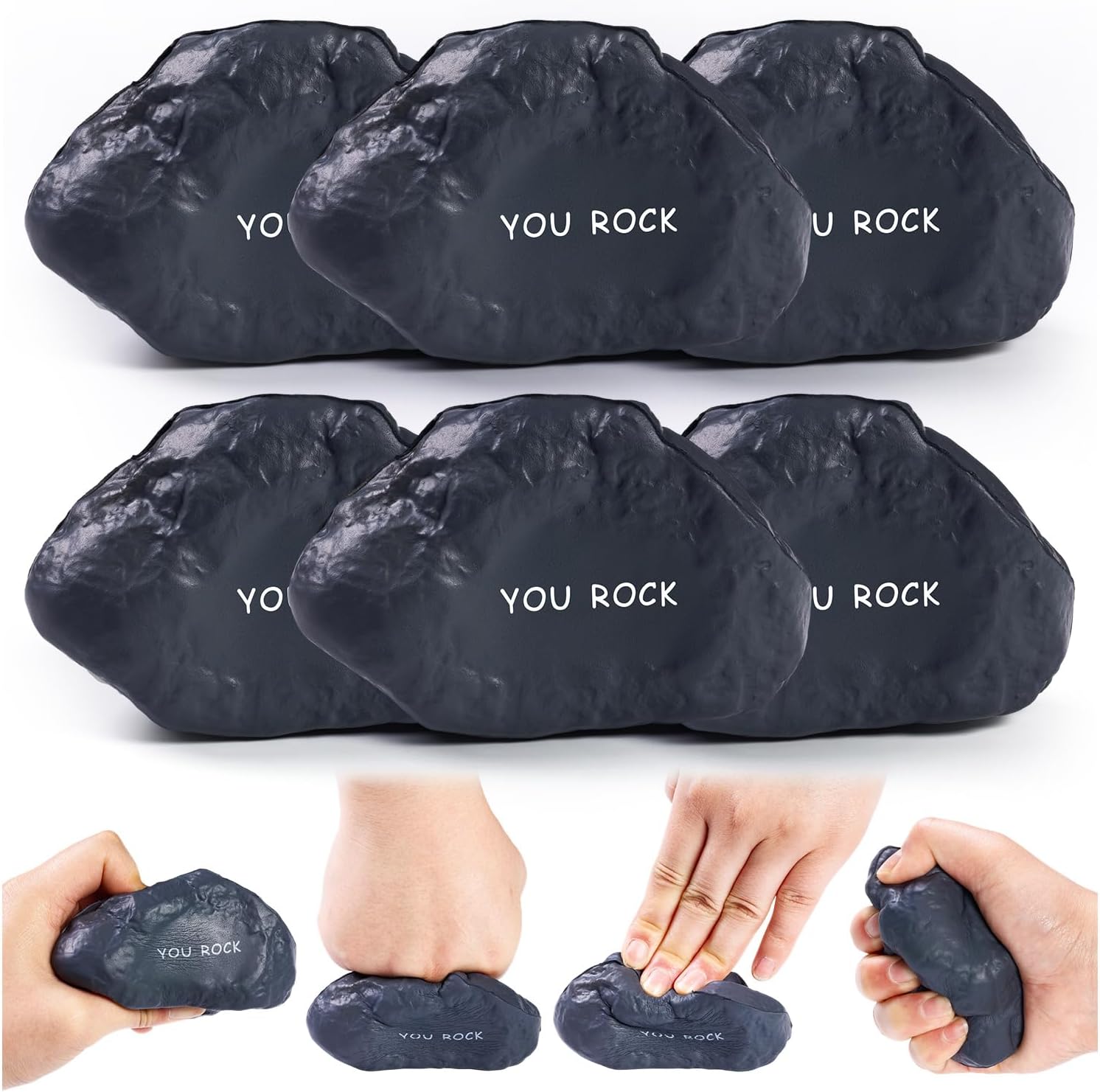 12Pcs Funny Inspirational Stress Balls Motivational Squishy Fidget Toys for Anxiety Relief Focus Office Relief Appreciation Gifts for Employee Coworker