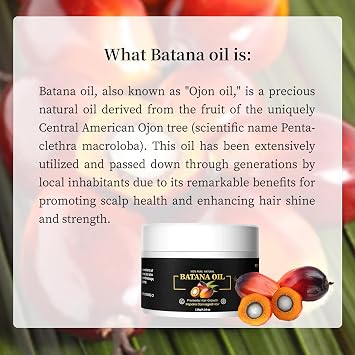 Batana Oil for Hair Growth,100% Pure Batana Oil organic raw Sourced from Honduras for Anti Hair Loss, Eliminates Split Ends for Men & Women 4.16 OZ (brown)