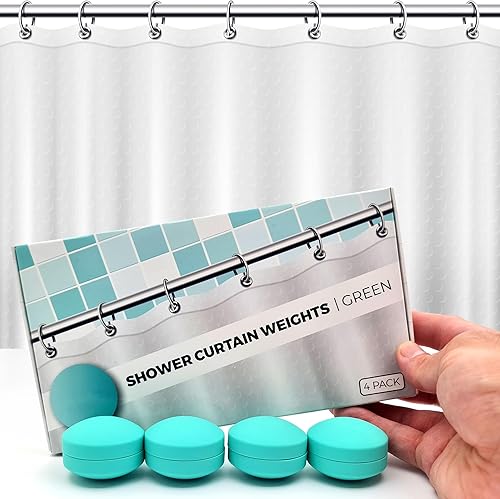 Miniatura 11 de Peso XL y extra pesado de cortina de ducha magnética anti-hinchazón potente para una experiencia de baño sin salpicaduras - Envuelto en silicona