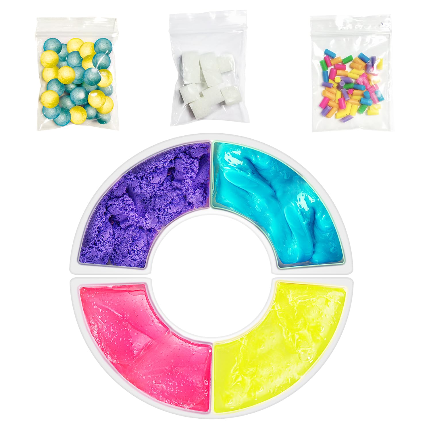 Canal Toys - Szalone mini koło ASMR Mix satysfakcjonujące tekstury Slime Compounds - Kreatywny wypoczynek dla dzieci - od 6 lat - SSC 319