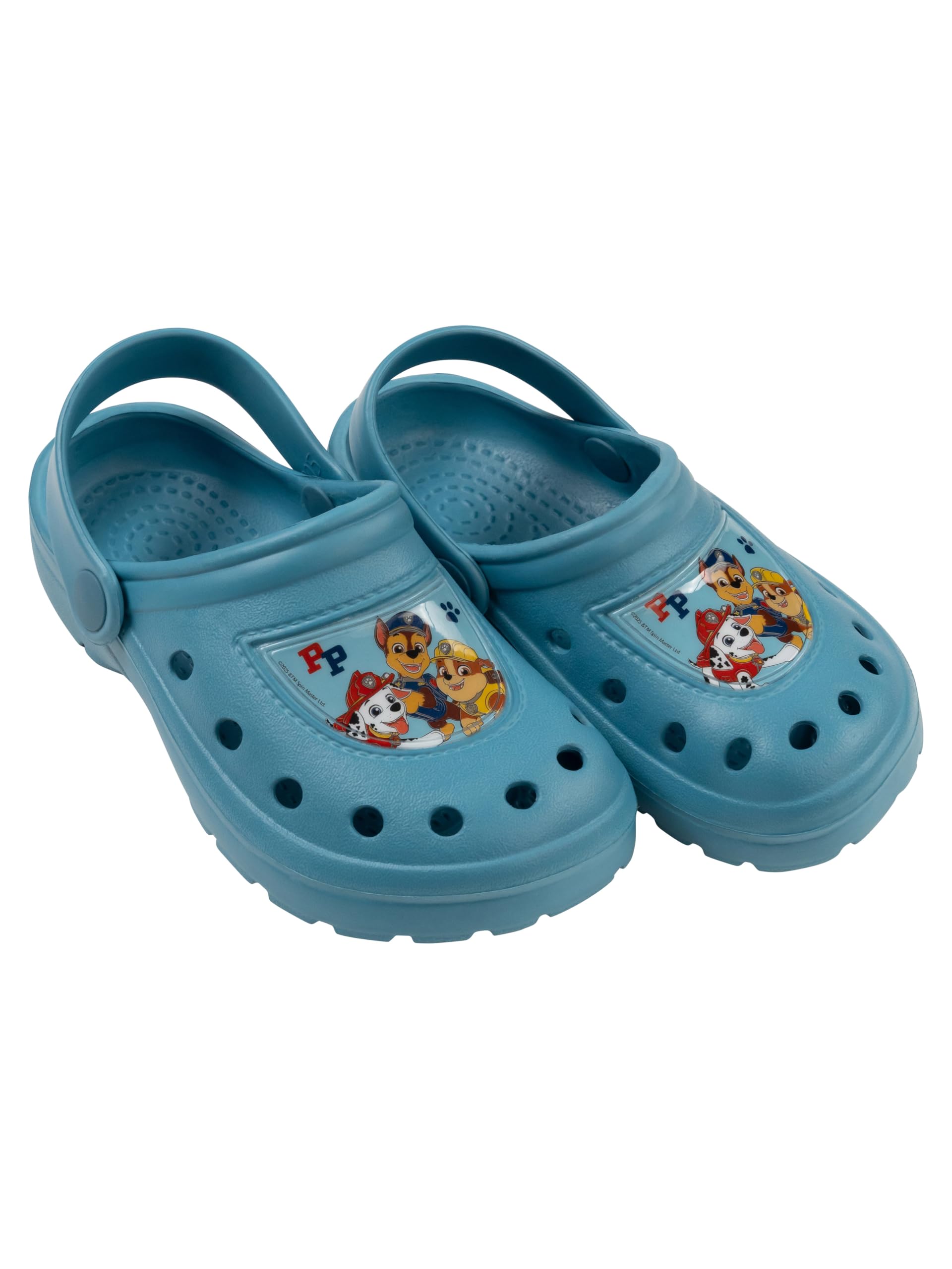 Paw Patrol Clogs für Jungen - Kinder Sandalen Pantoletten Hausschuhe Gartenschuhe rutschfest Blau